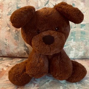 Spark Create Imagine Plush Pups Dark Brown Dog Sitting Stuffed Animal 

NWOT